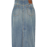 Alexander McQueen Denim midi skirt