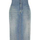 Alexander McQueen Denim midi skirt