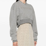 Alexander McQueen Crop sweatshirt with logo