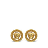 Versace Gold Medusa Polished Stud Earrings Signature