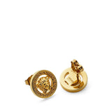 Versace Gold Medusa Polished Stud Earrings Signature
