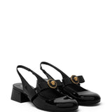 Versace Gianni Ribbon Patent Slingback Pumps 35 mm