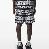 Versace Medusa Chains Silk Shorts