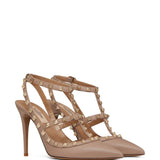 Valentino Powder Pink Rockstud Ankle Strap Pumps