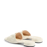 Valentino White Quiltie 67mm NappaLeather Slide Sandal