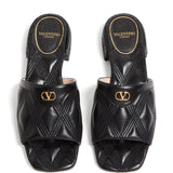 Valentino Garavani Quiltie 67 Slide Sandal in 60mm Quilted Nappa Leather