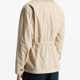 Woolrich Garment-Dyed Pure Cotton Overshirt beige