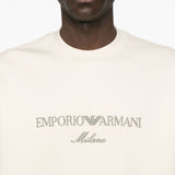 Emporio Armani Double jersey sweatshirt with ASV logo embroidery