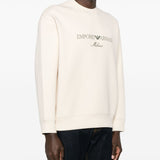 Emporio Armani Double jersey sweatshirt with ASV logo embroidery