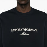 Emporio Armani ASV Double-jersey sweatshirt with logo embroidery