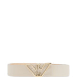 Emporio Armani Light Beige Signature Adjustable Belt