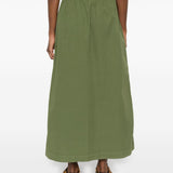 Woolrich Olive Green ElasticatedDrawstringWaist Skirt
