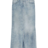 Maison Margiela Indigo Concealed Button Skirt