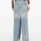 Maison Margiela Indigo Concealed Button Skirt