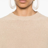 Fabiana Filippi Sand Beige Sequined Sweater