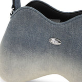 Diesel double-d denim shoulder bag