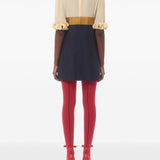 Valentino Cerulean Ruffled Bow Petite Sleeve Dress