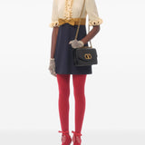 Valentino Cerulean Ruffled Bow Petite Sleeve Dress