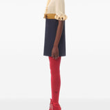 Valentino Cerulean Ruffled Bow Petite Sleeve Dress