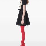 Valentino crepe couture short dress with bows