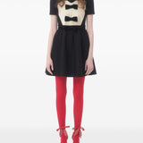 Valentino crepe couture short dress with bows