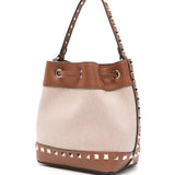 Valentino Garavani Rockstud canvas bucket bag
