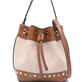 Valentino Garavani Rockstud canvas bucket bag