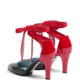 Valentino Black Color-Block Ankle Strap Pumps