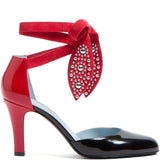 Valentino Black Color-Block Ankle Strap Pumps