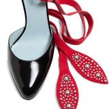Valentino Black Color-Block Ankle Strap Pumps