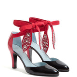 Valentino Black Color-Block Ankle Strap Pumps