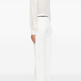 MM6 Maison Margiela White Concealed Trousers