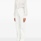 MM6 Maison Margiela White Concealed Trousers