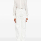 MM6 Maison Margiela White Concealed Trousers