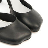 MM6 Maison Margiela Black Asymmetric Heel Pumps