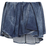 Diesel Asymmetric Mini Skirt in Blue