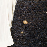 Balmain high-rise tweed miniskirt
