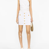 Balmain ribbed-knit miniskirt