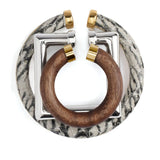 Jacquemus Trio of geometric ear-cuffs.