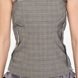 Ottolinger Dark Grey Plaid Check Corset