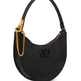 Valentino Garavani Blackened VLogo Signature Hobo Bag