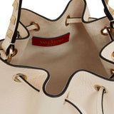 Valentino Ivory White Rockstud Bucket Bag Embellished
