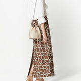 Valentino Ivory White Rockstud Bucket Bag Embellished