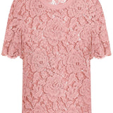 Dolce And Gabbana Pink Lace Tee