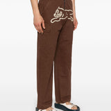 Icecream Chocolate Brown Concealed Fly Trousers