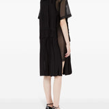 Maison Margiela Black Layered Midi Dress