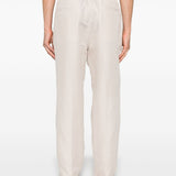 Brunello Cucinelli Beige Elasticated Drawstring Trousers