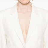 Harris Wharf London crinkled shoulder-pads blazer