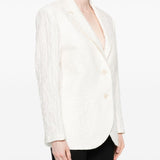 Harris Wharf London crinkled shoulder-pads blazer