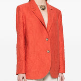 Harris Wharf London Orange Buttoned Blazer